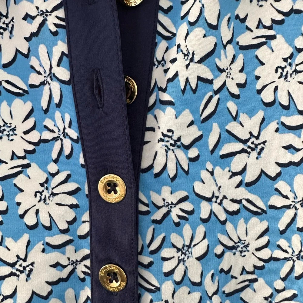 NWT Floral Blue and White Women's Dress - Picture 4 of 7
